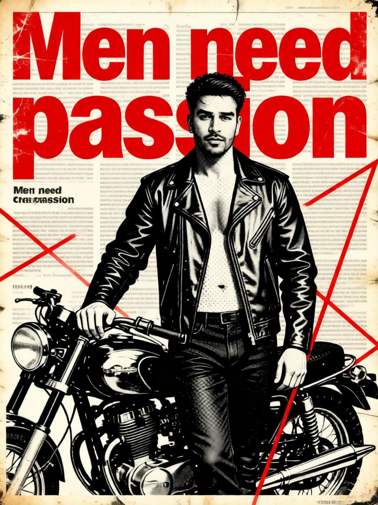 Retro Newspaper - Biker Guy image