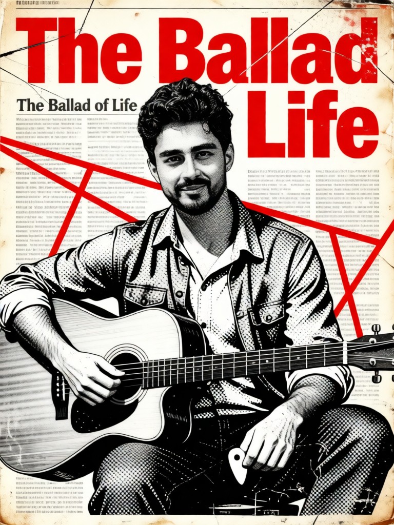 Vintage Newspaper - Male Guitarist image