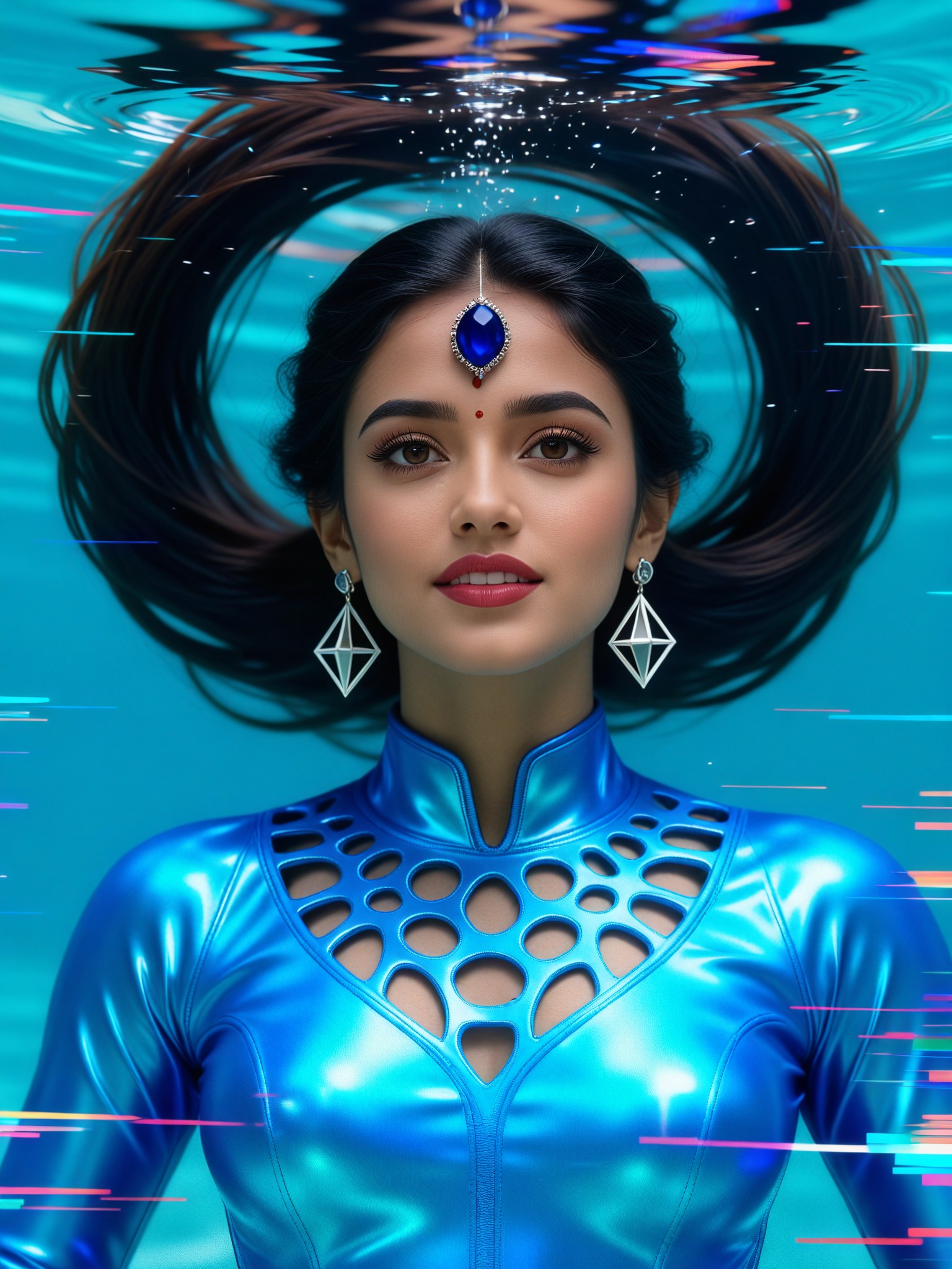 Electric Blue Glitch image