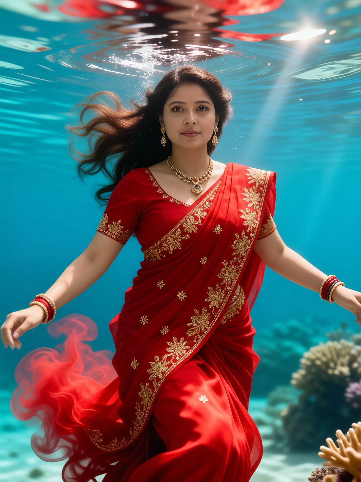 Underwater Elegance in Red  image