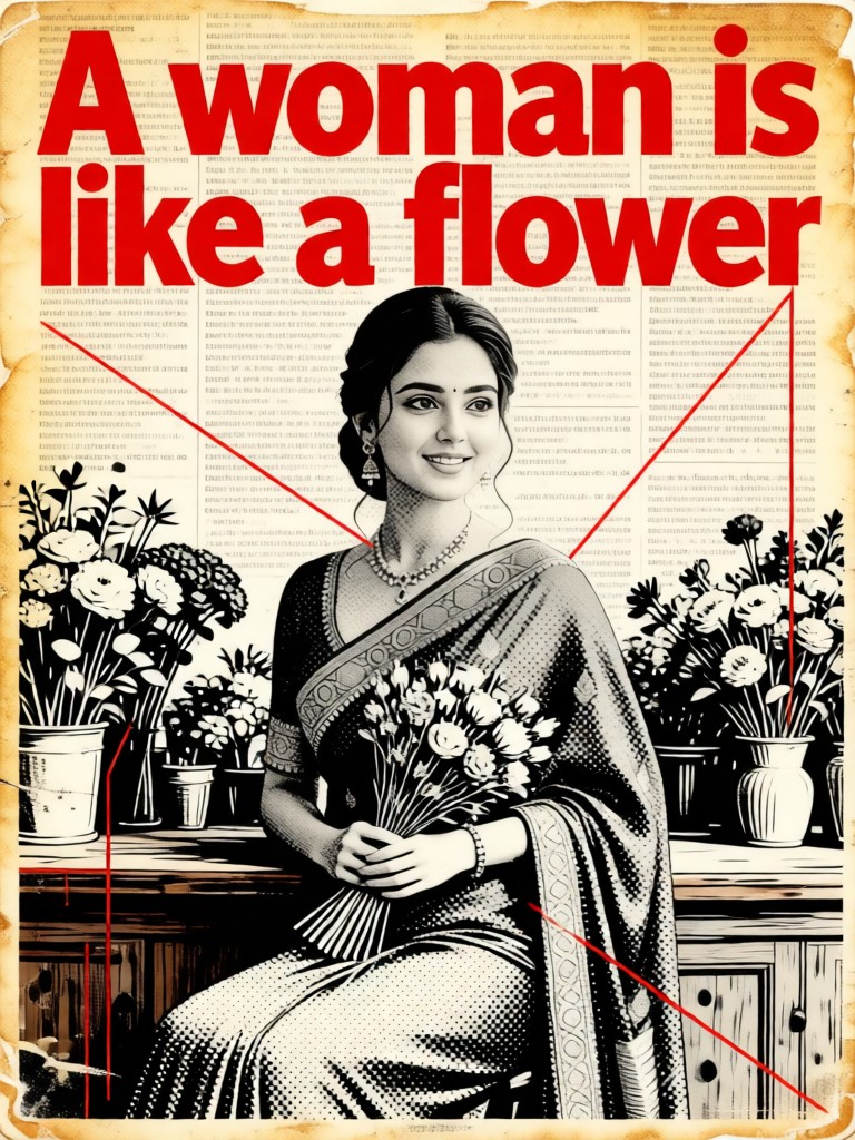 Retro Newspaper - Flower Shop Woman image