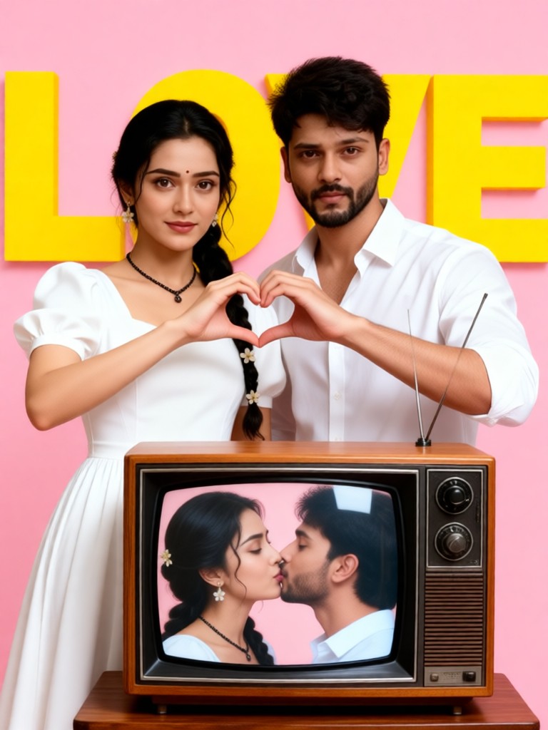 Taking a photo with the TV-couple 1 image