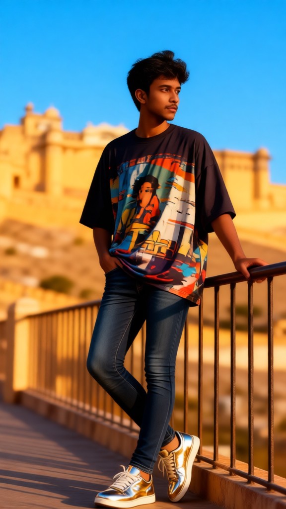 Handsome boy goes to Jaipur image