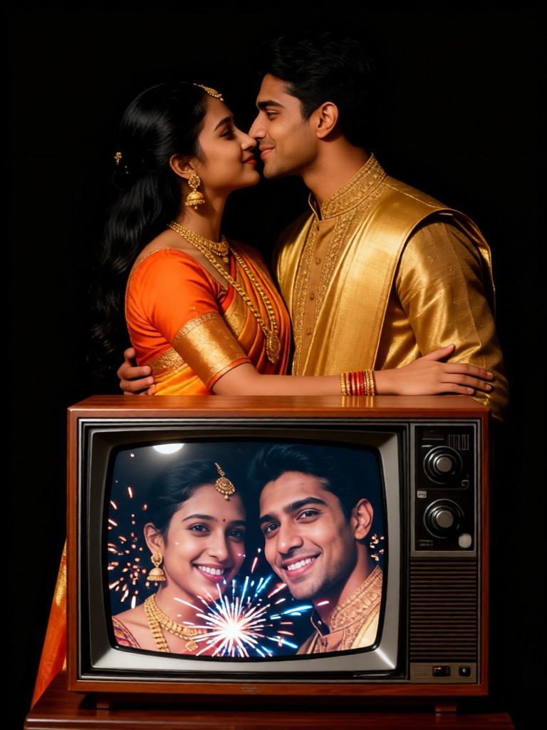 Taking a photo with the TV-couple2 image