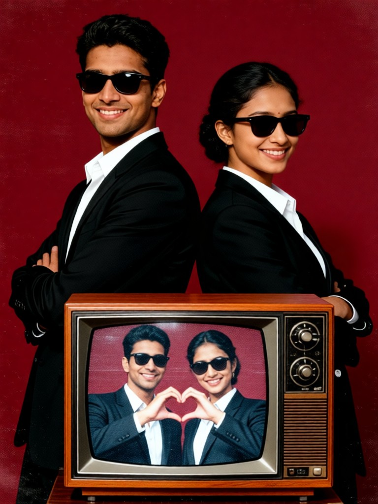 Taking a photo with the TV-couple5 image