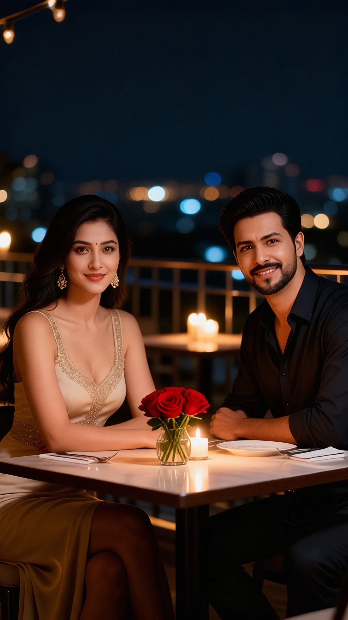 Nighttime Rose Couple image