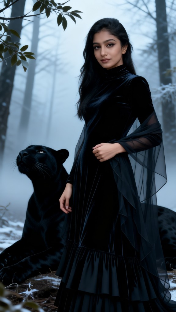 Beauty and Black Panther Dark and Cold Style image