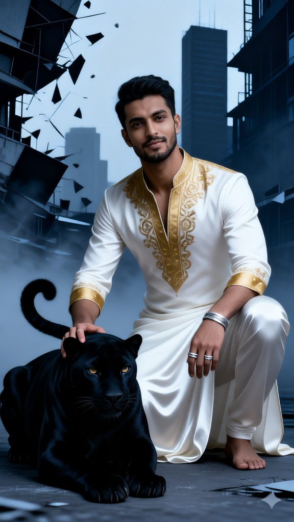 Man and Panther, Broken Urban Style image