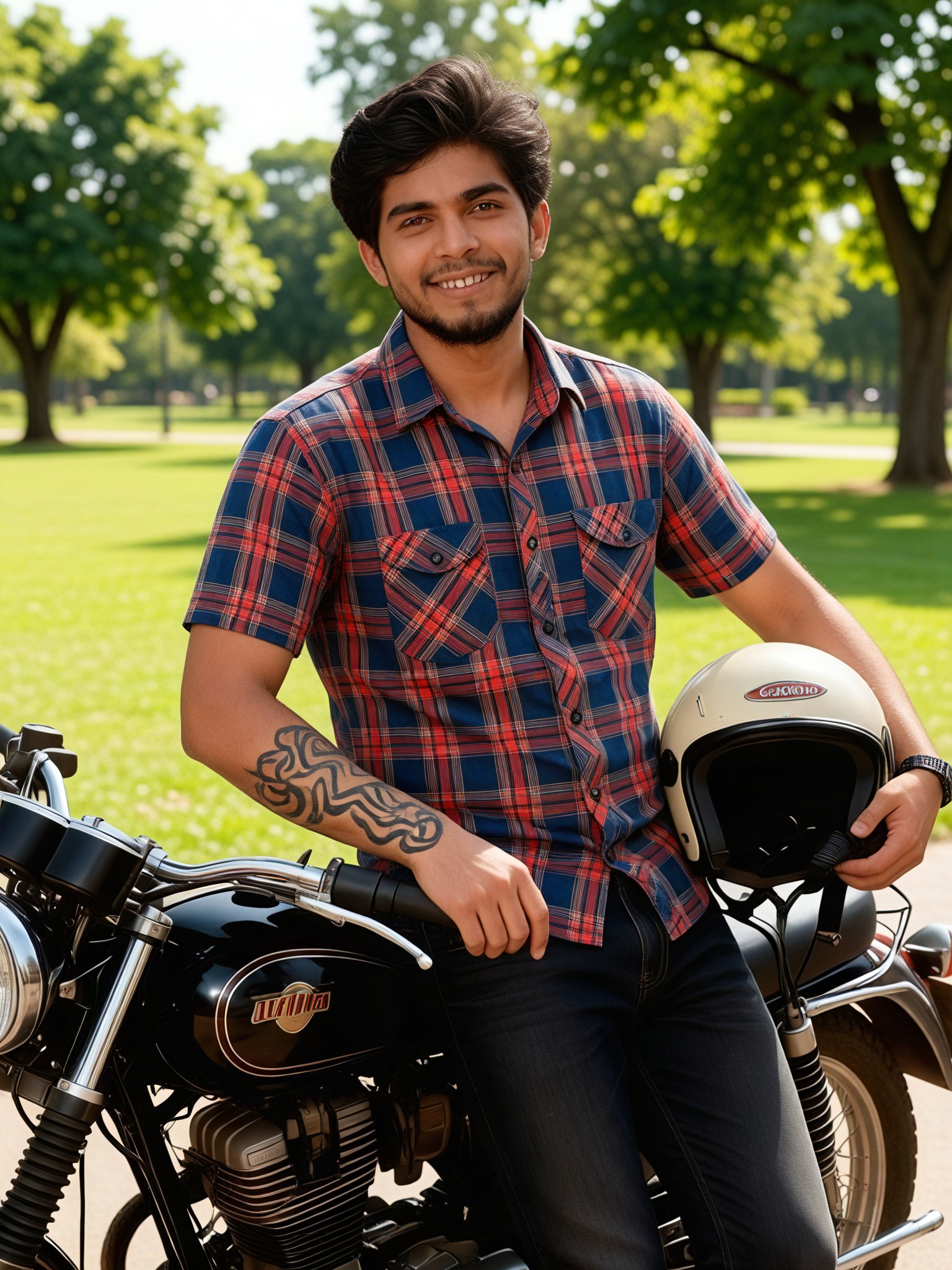 Daily Checkered Wrist Sanskrit image