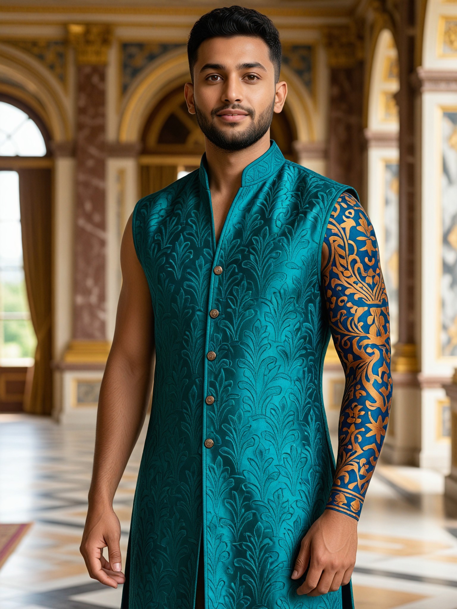 Royal Peacock Blue Sleeve image