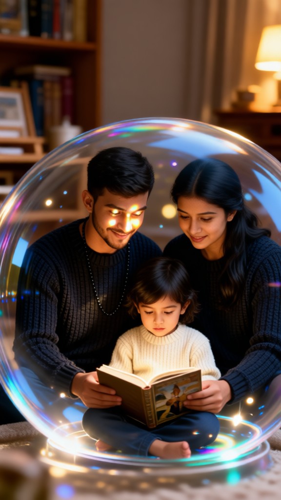 Bubble Reading Family image