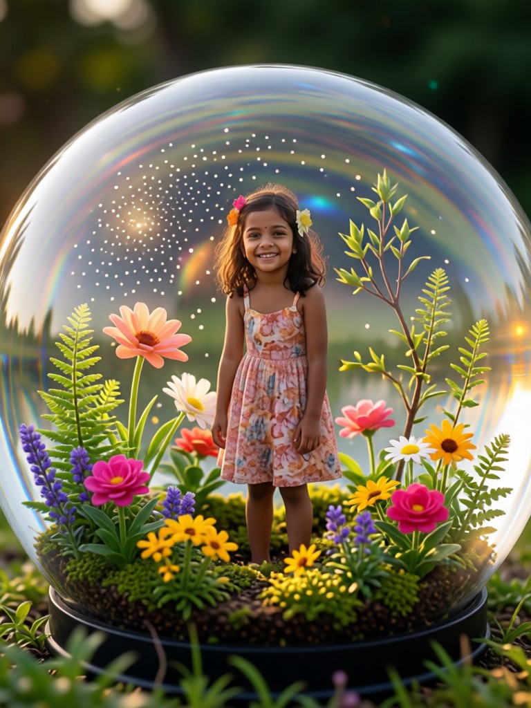 Glass Orb Flower Child image