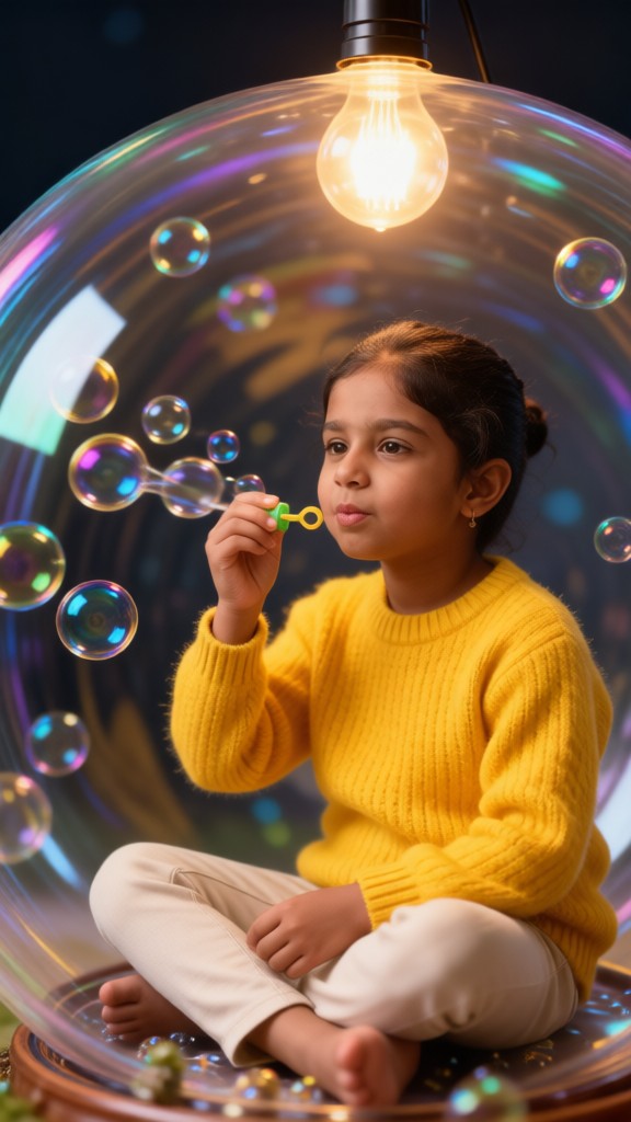 Lightbulb Bubble Child image