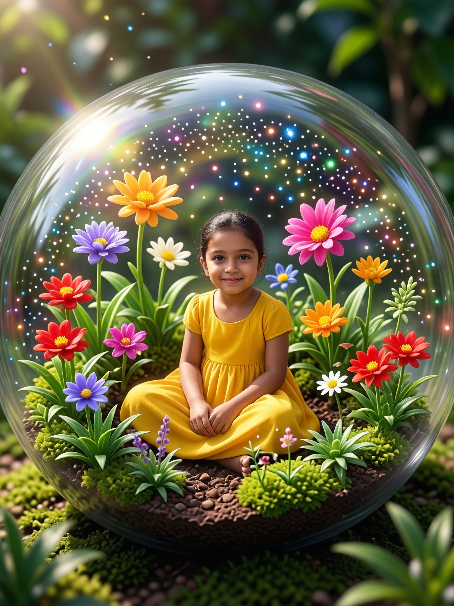 Glass Orb Flower Child image
