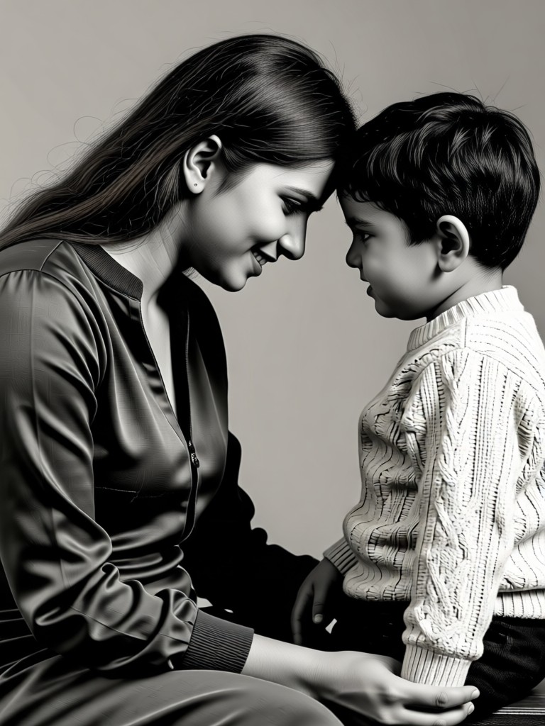 Parent & Child Photo – Close Interaction Style image