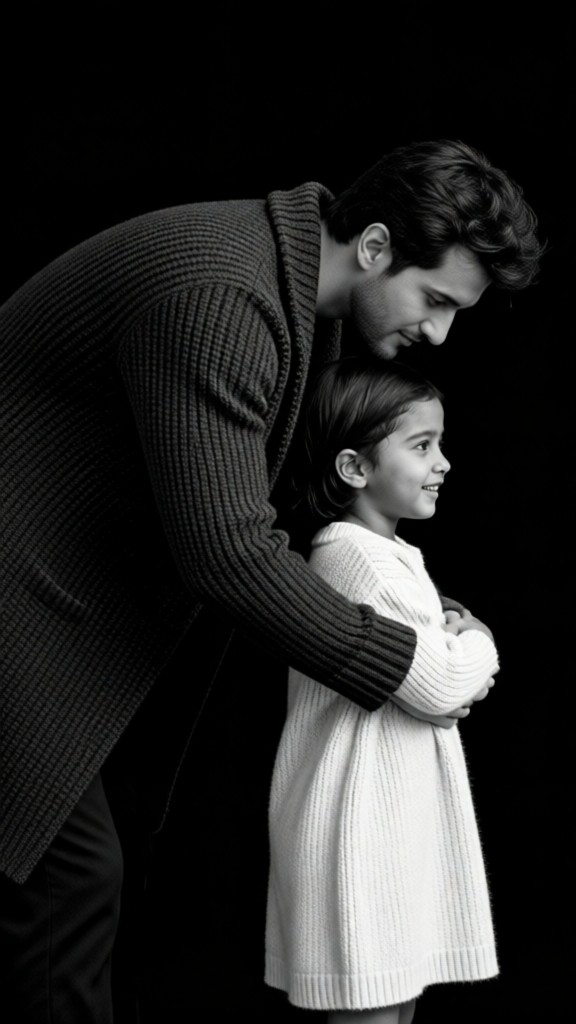 parent  & Daughter Back Hug Moment image