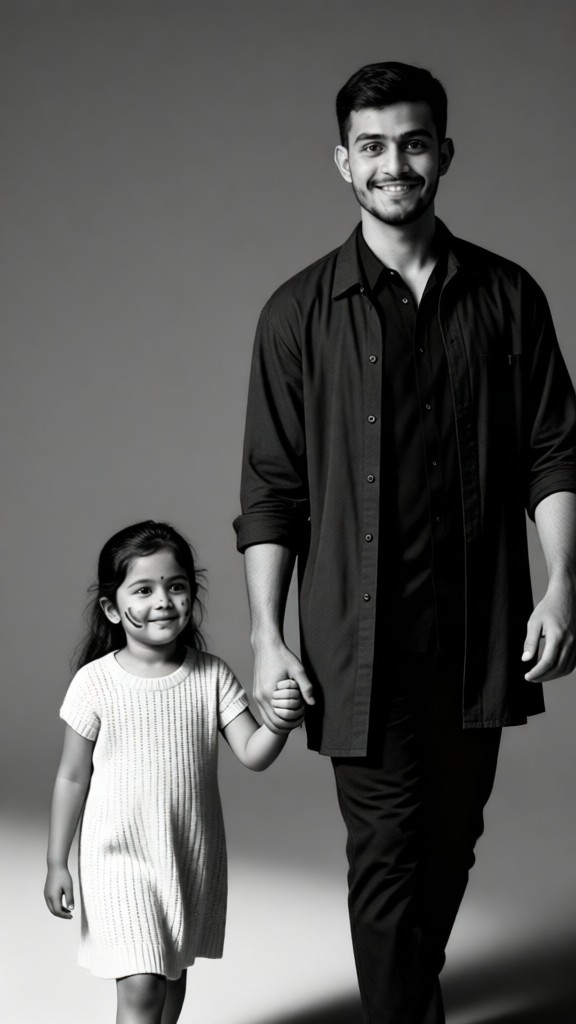 parent & Daughter Walking Together image