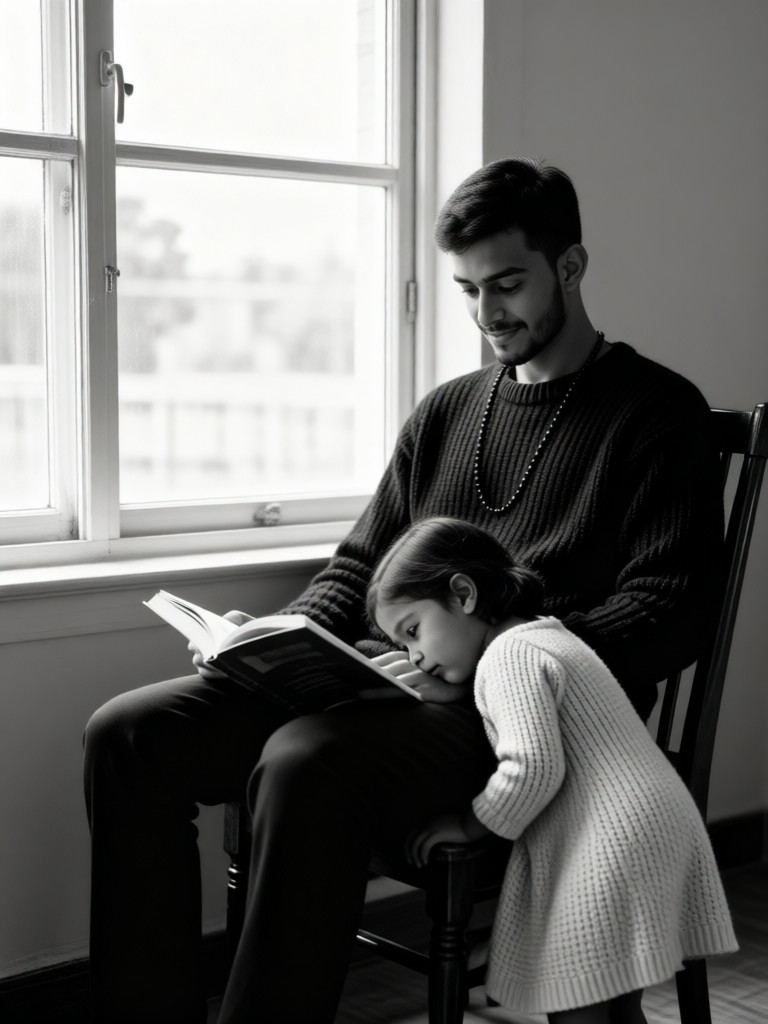 parent & Daughter Reading Together image