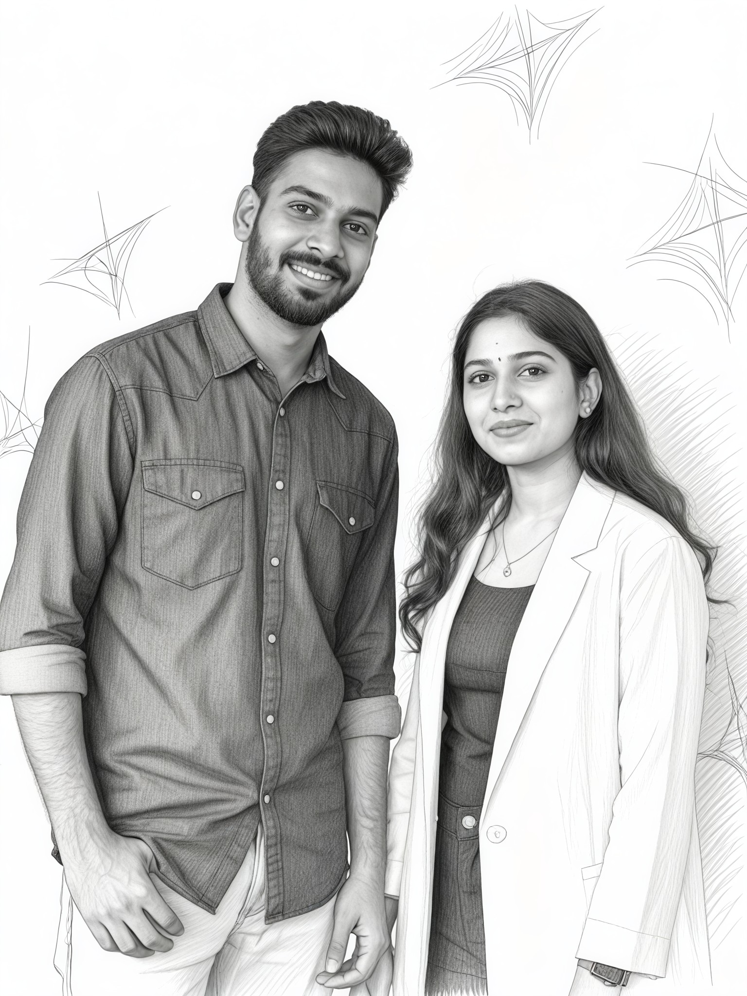 Pencil style Free Sketch image