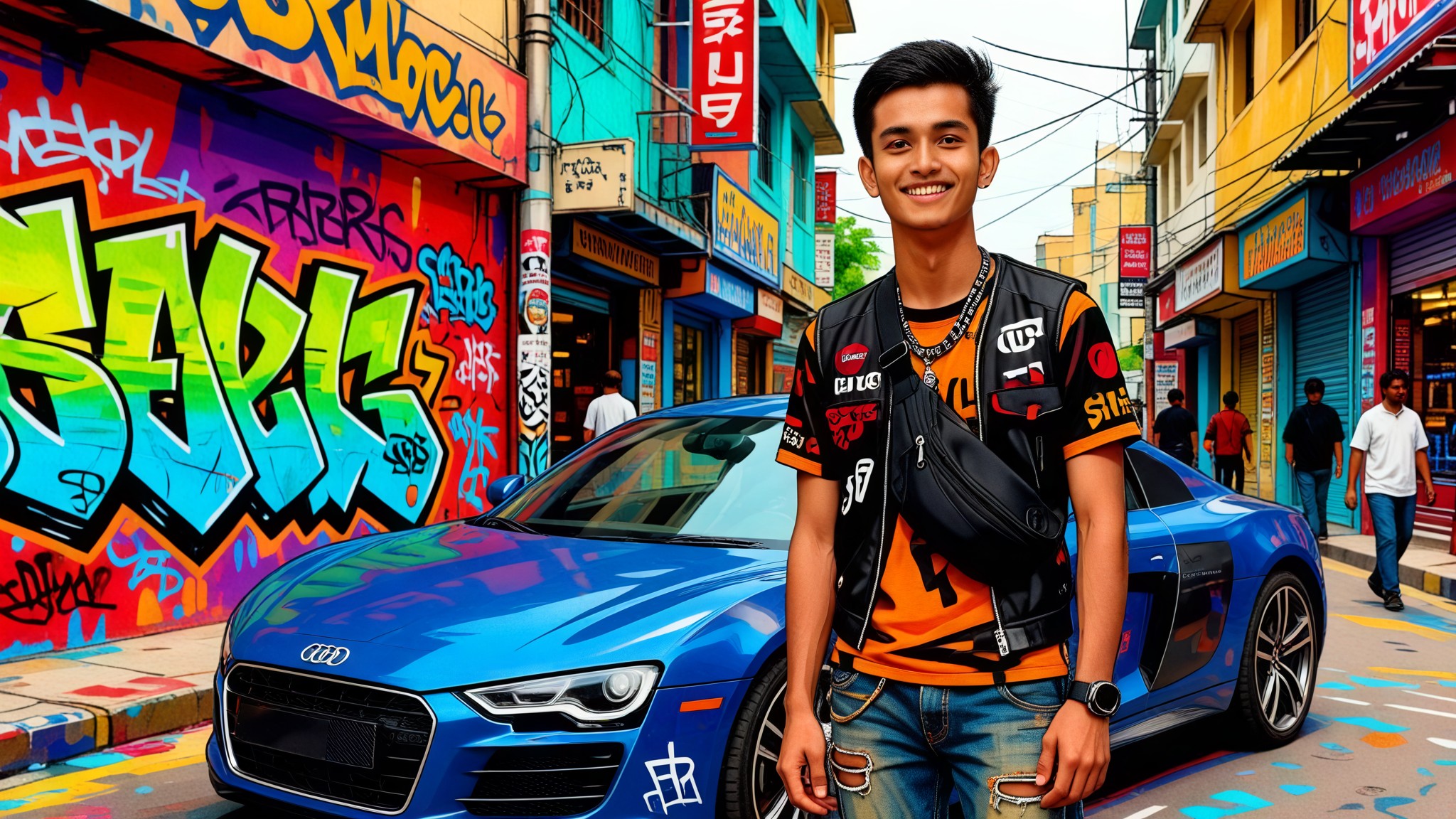 Cyber Desi style Sparkle Accent image