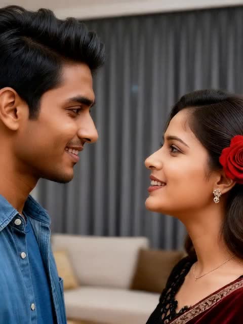 The silhouette transition of the vampire couple image