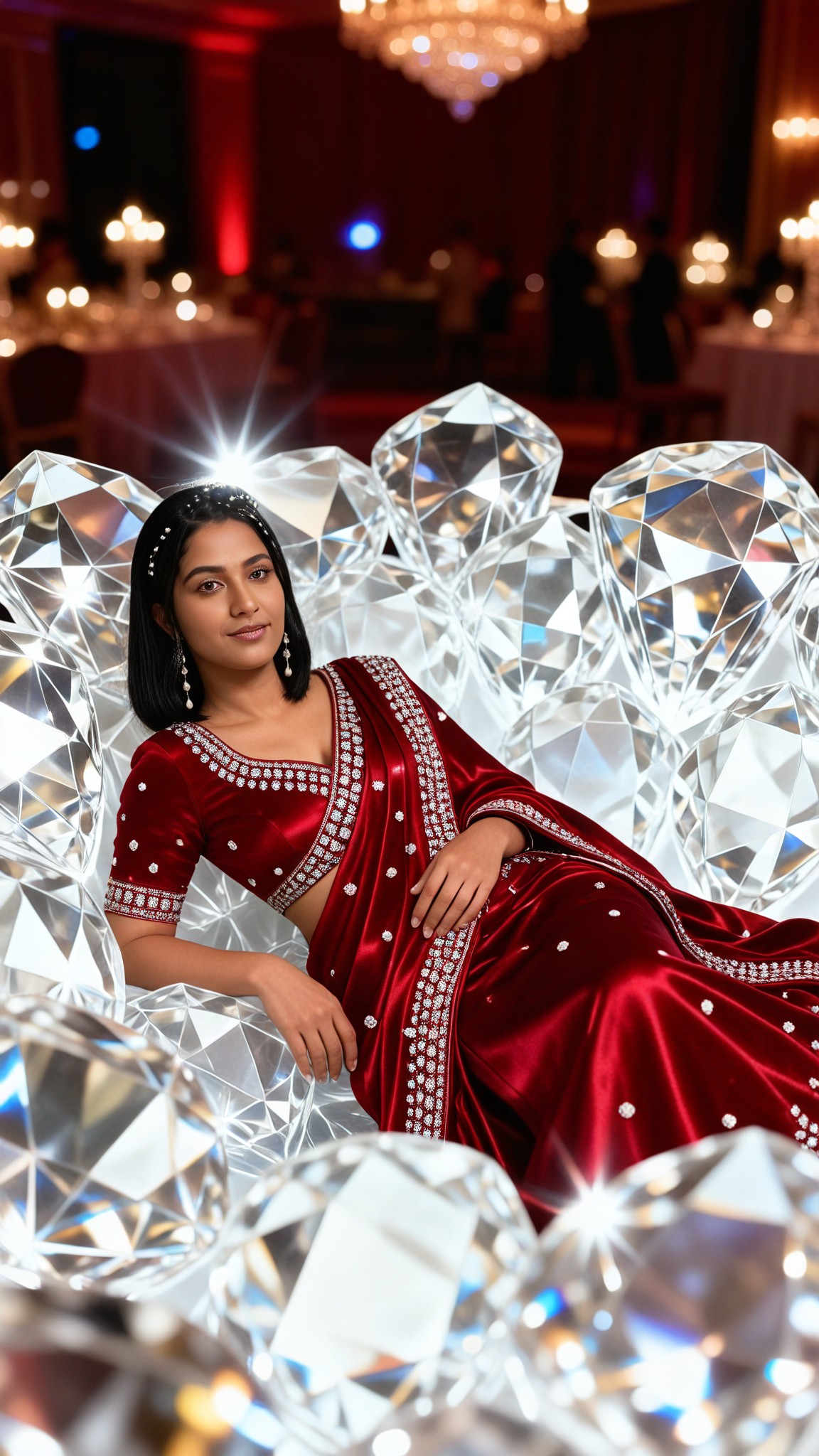 Beauty wandering in diamonds image