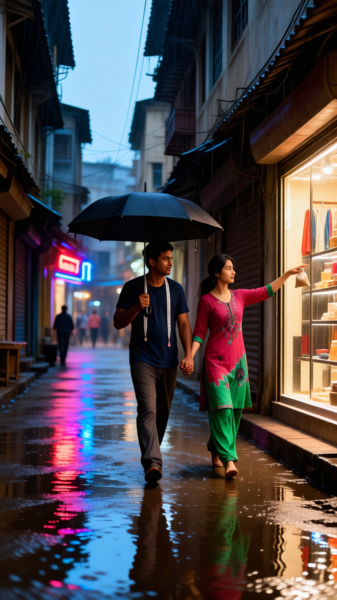 Glowing Rain Walk image