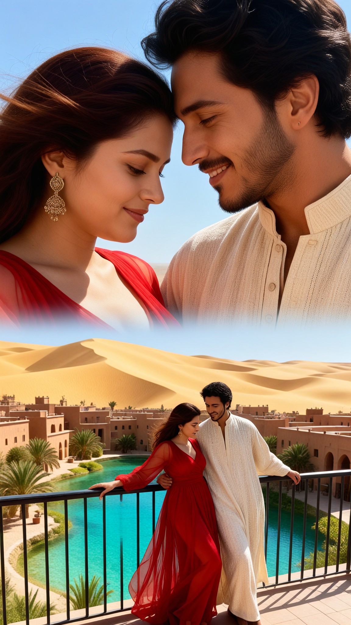 City rooftop double exposure image