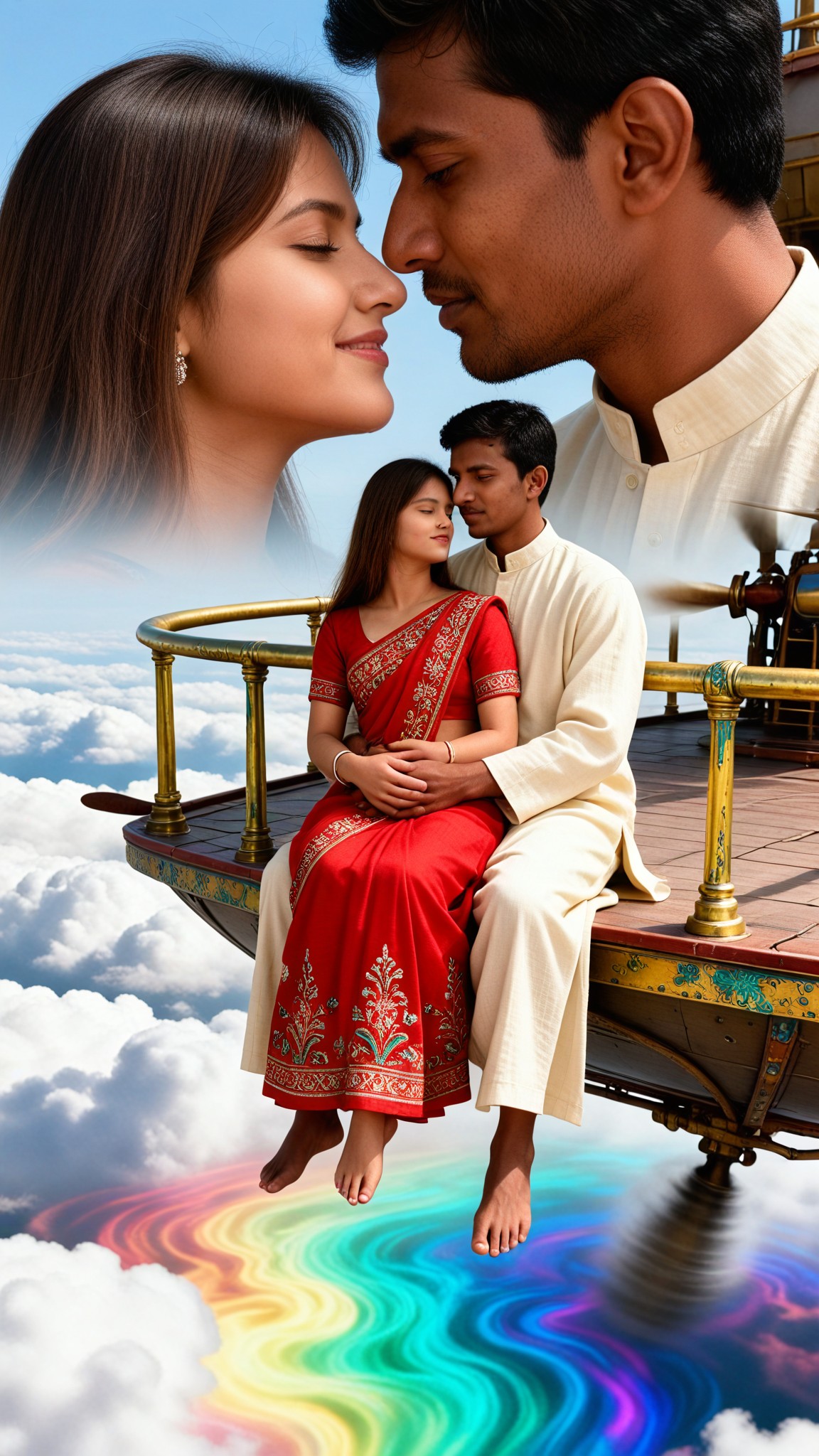 Steampunk Sky Double Exposure image