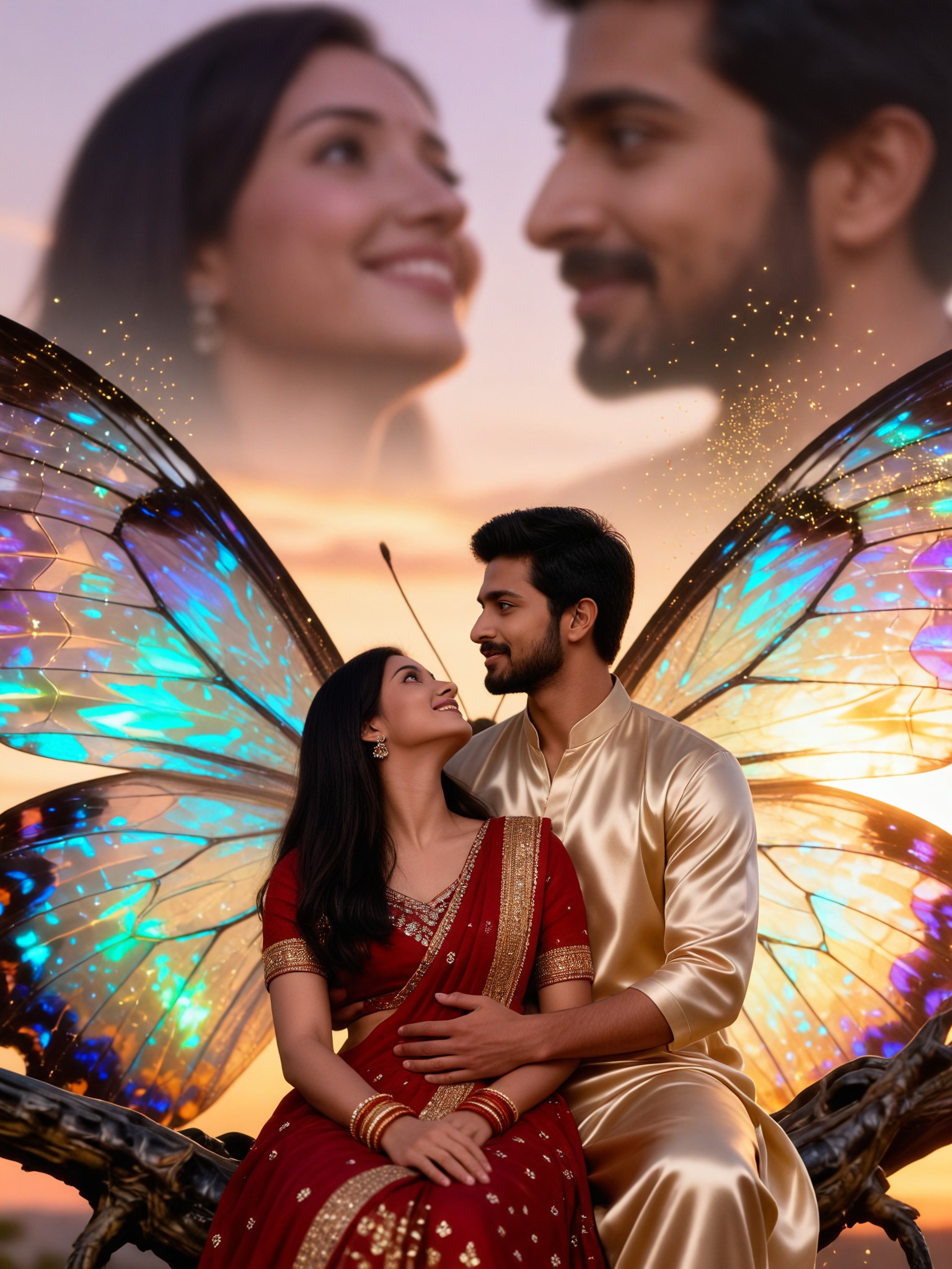 Butterfly Aura Double Exposure image