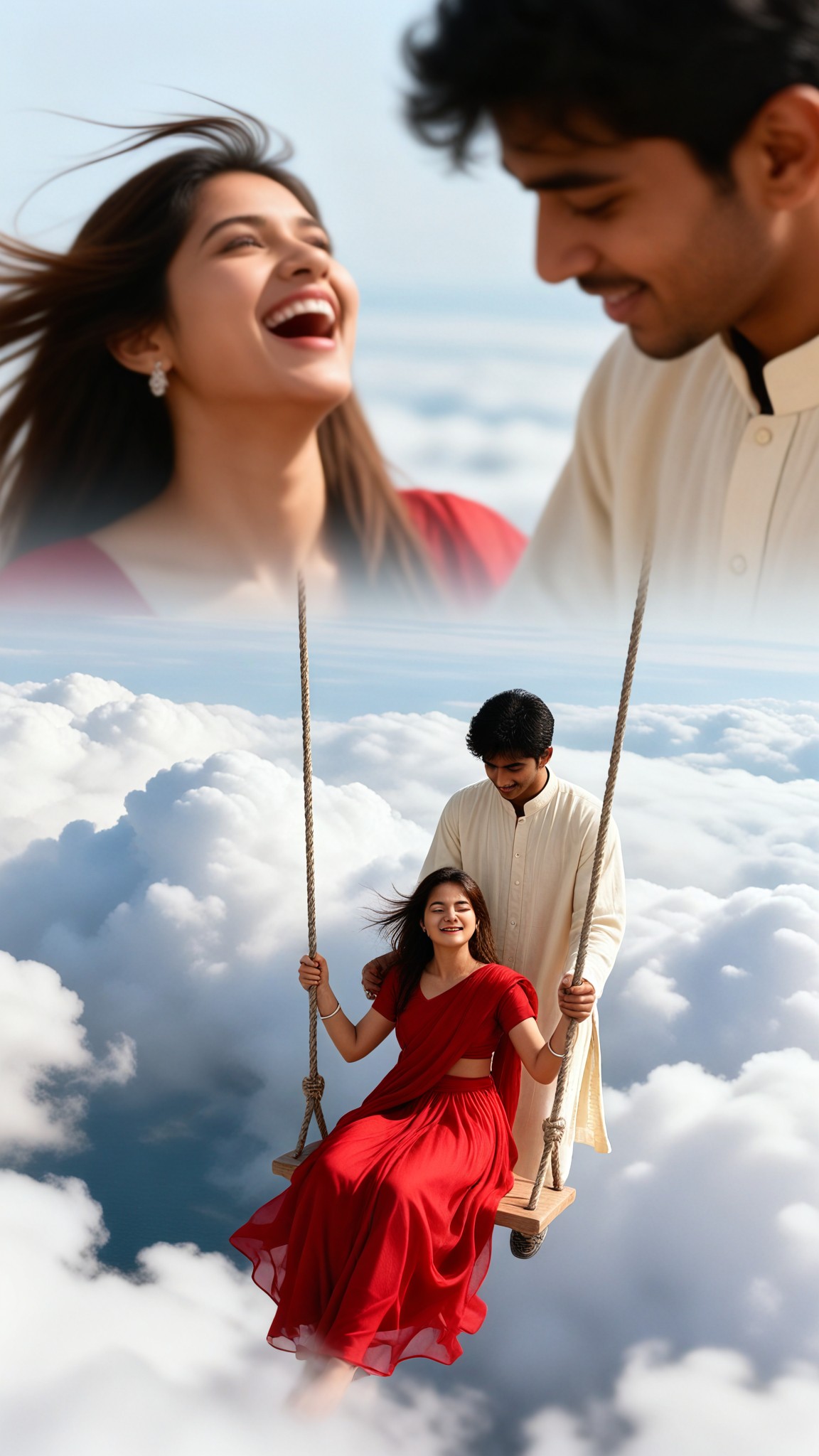 Cloud Swing Double Exposure image