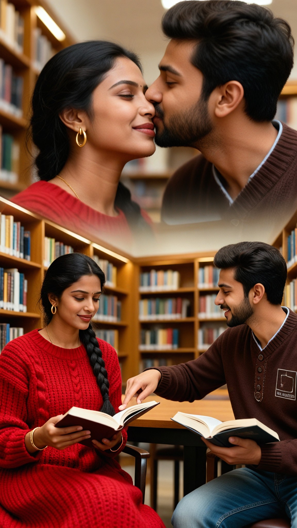 Library Silent Double Exposure image