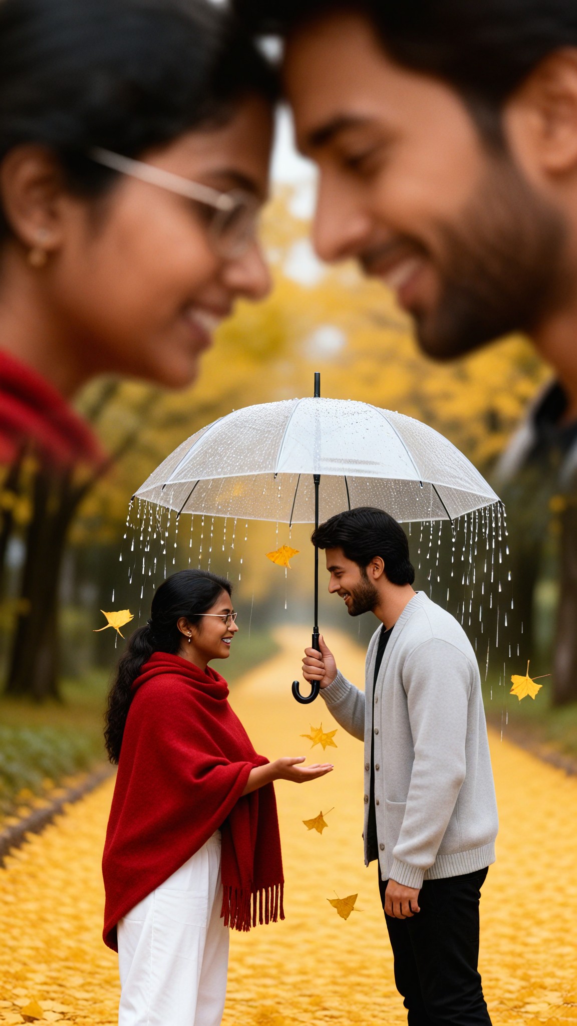Ginkgo Rain Double Exposure image