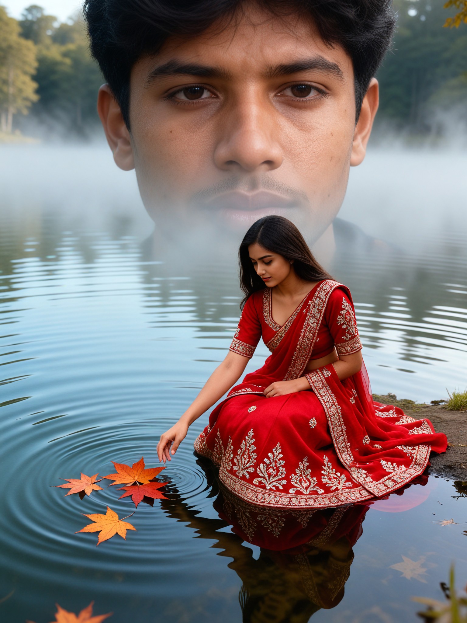 Maple Lake Double Exposure image