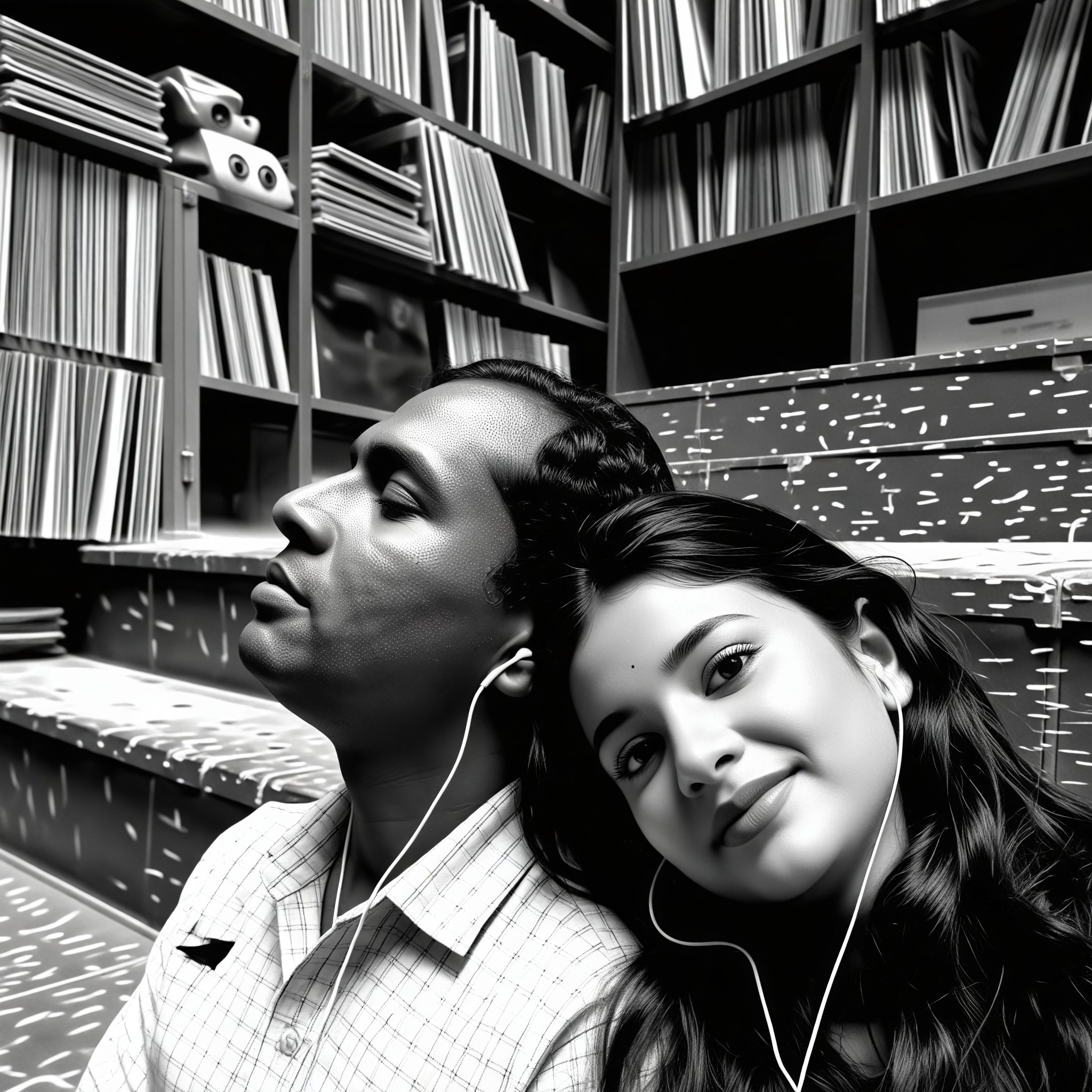 Vinyl Whisper B&W image