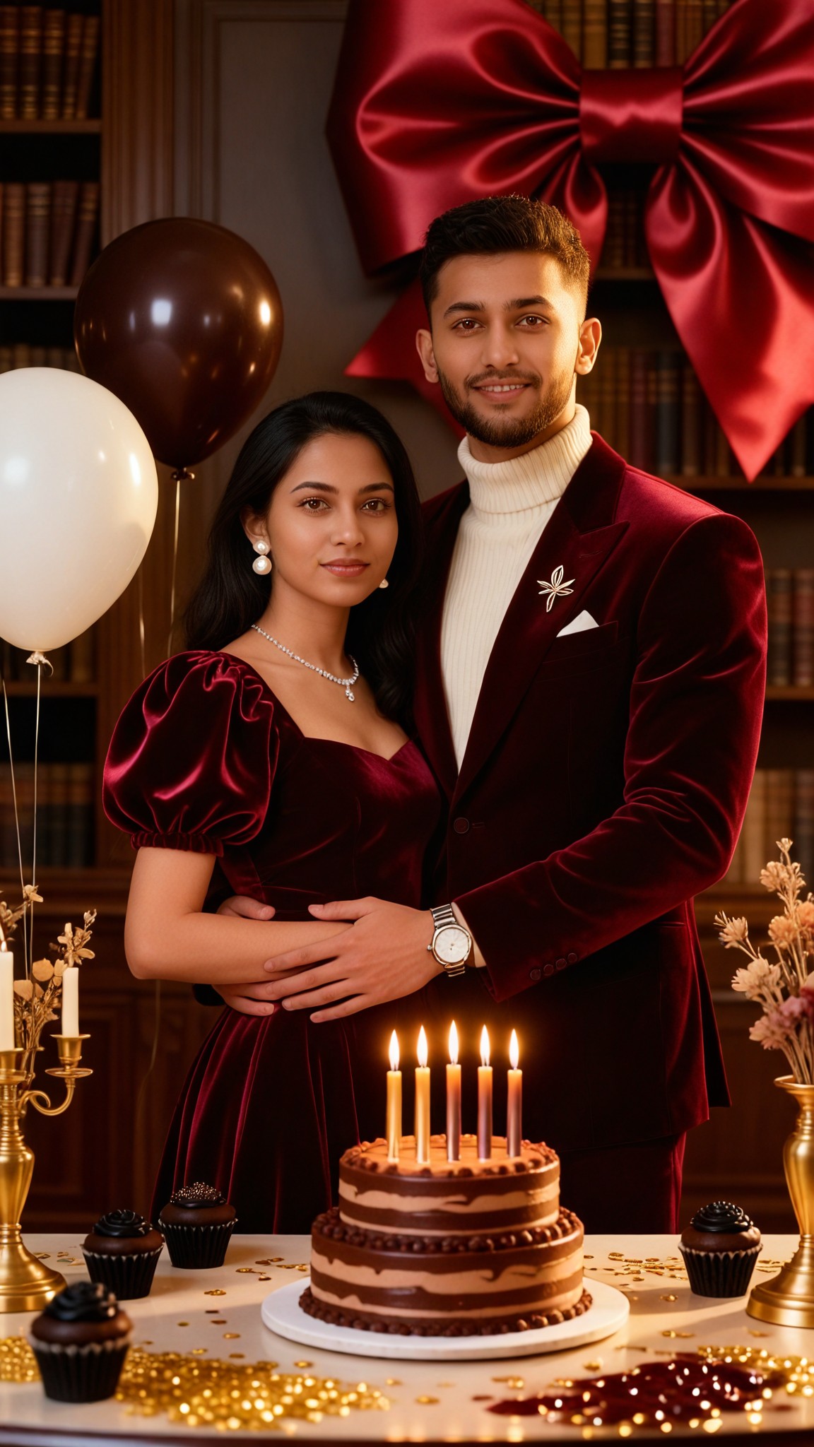 Couple's Vintage Ambiance Birthday Writing image