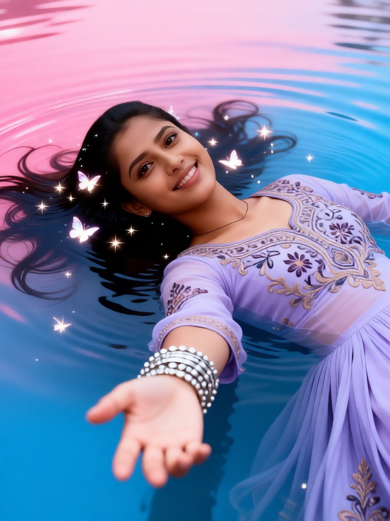 Purple Anarkali Water image