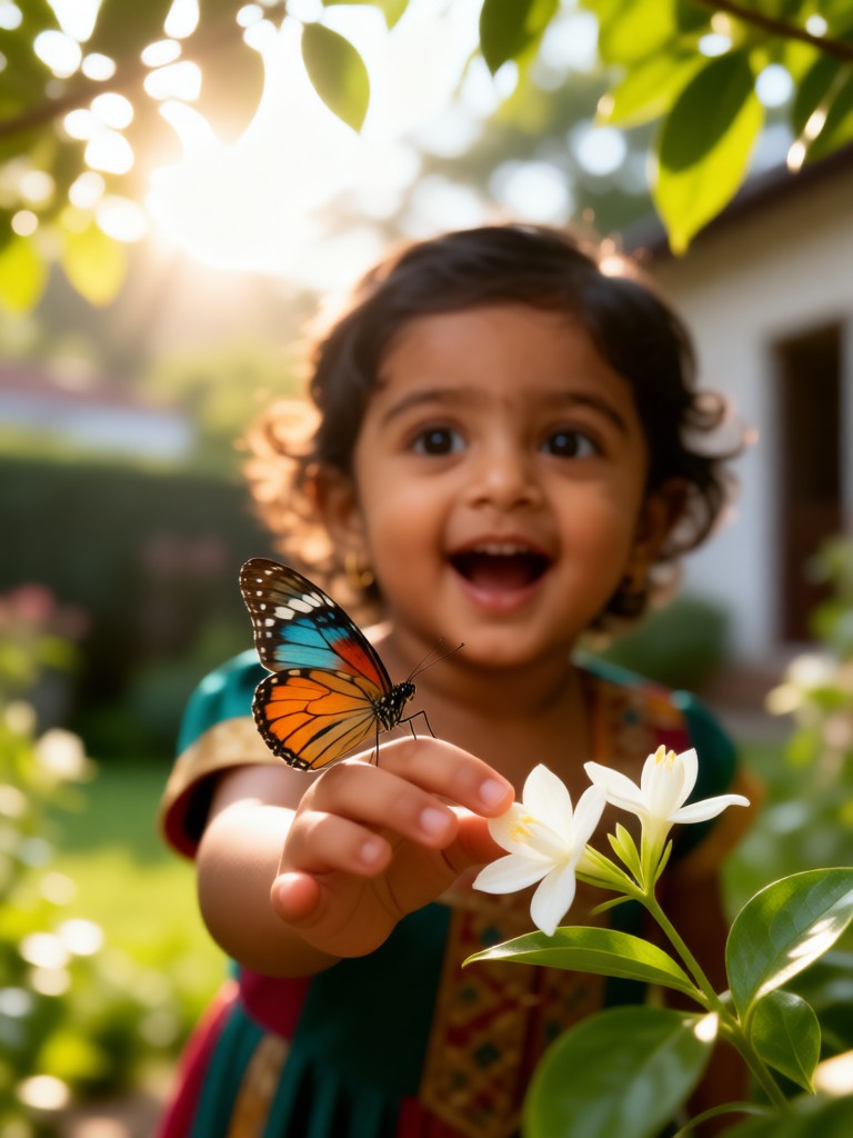 Butterfly and baby image