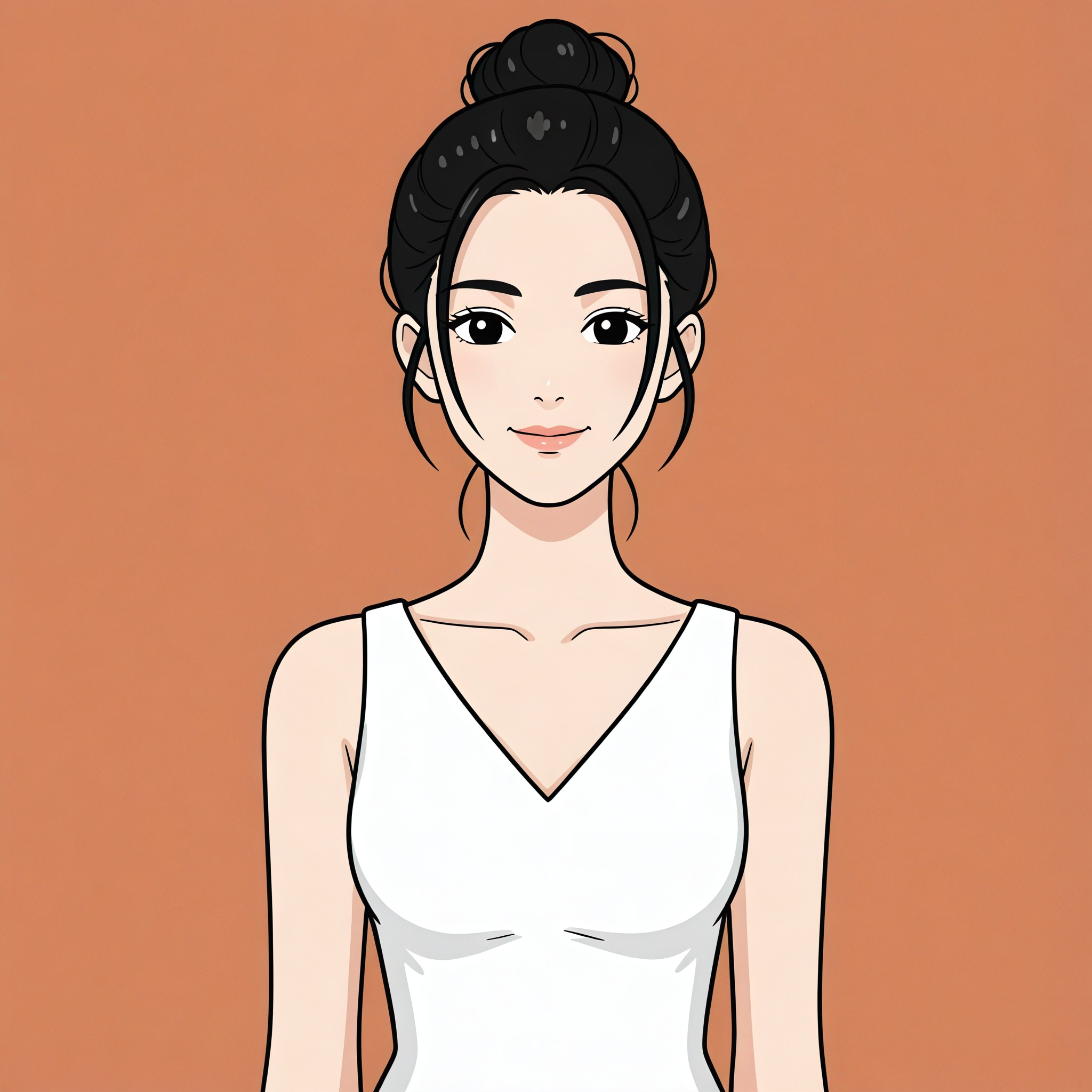 Hand drawn minimalist avatar image