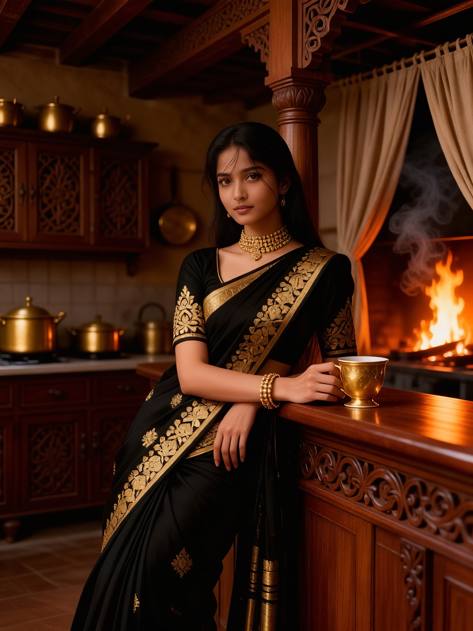 Retro Flame Mood Portrait image