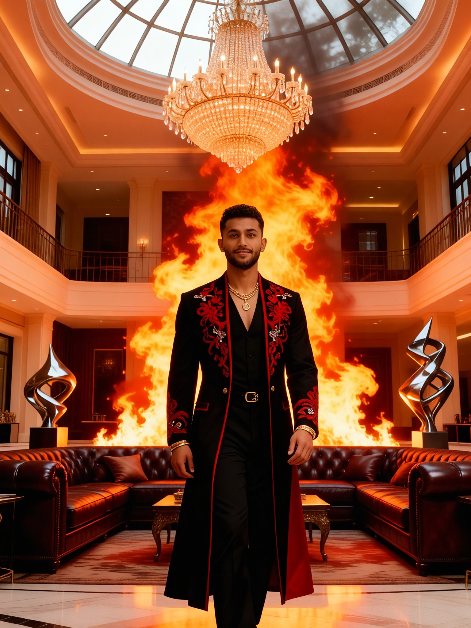 Retro-style Flame Element Portrait image