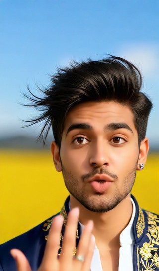 Handsome guy singing image