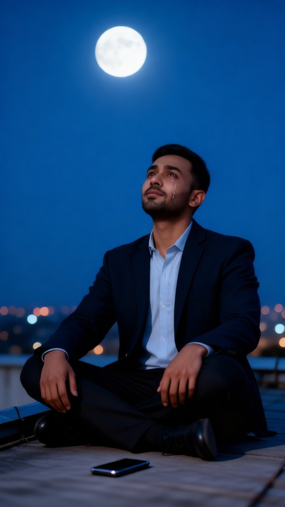 Lovelorn under the moon - v2 image