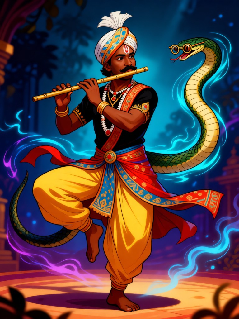  Indian snake charmer  image