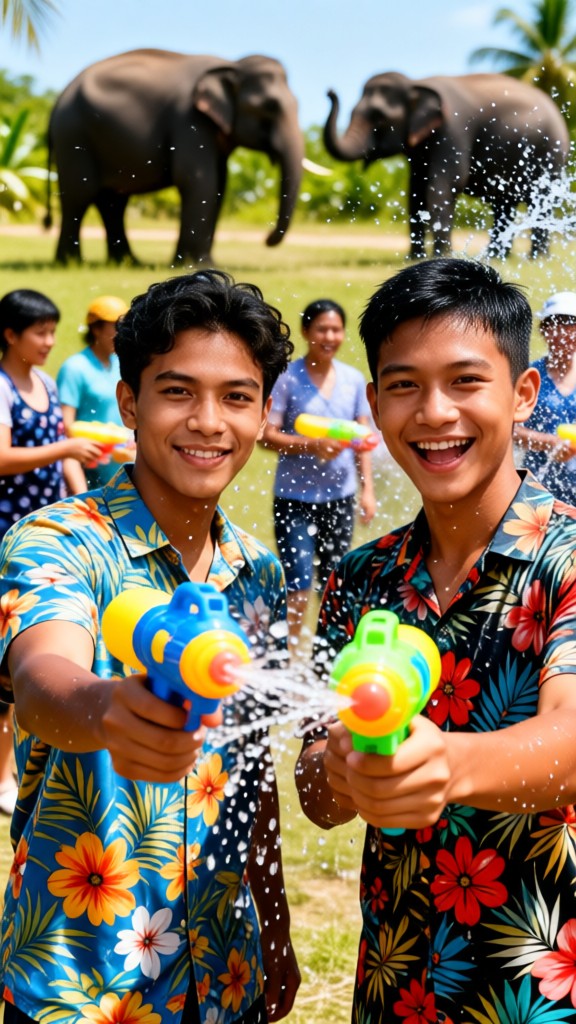 Let's splash water together-p image