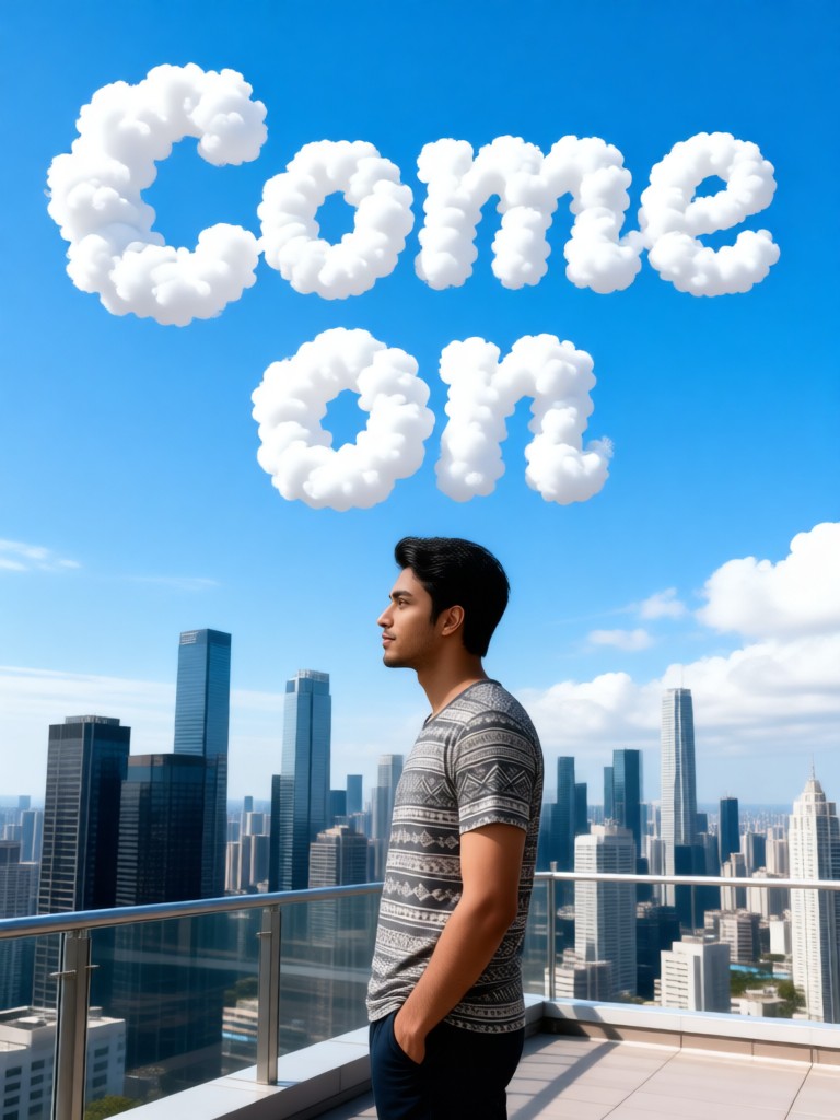 Looking up at the sky, the clouds will respond to you image