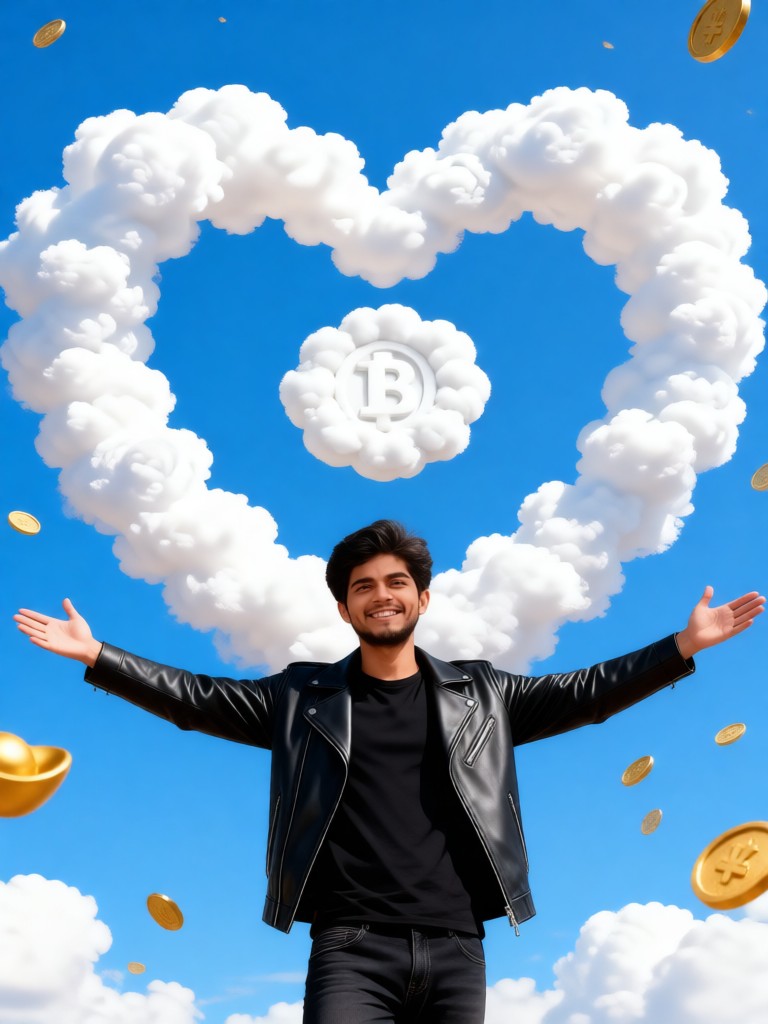 Good luck falls from the sky image