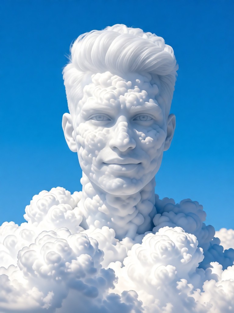 White clouds make up your appearance image