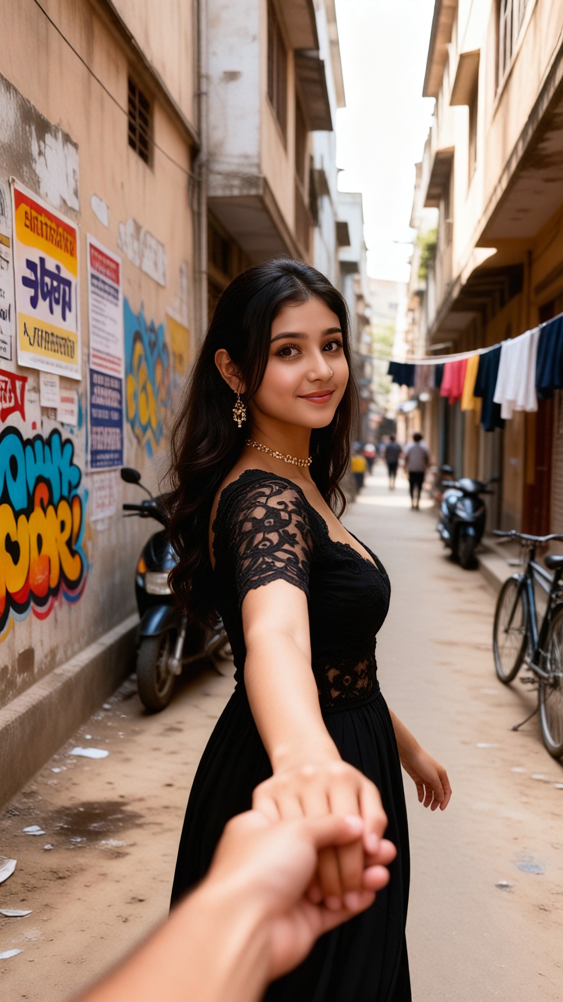 Lovers in the alley image