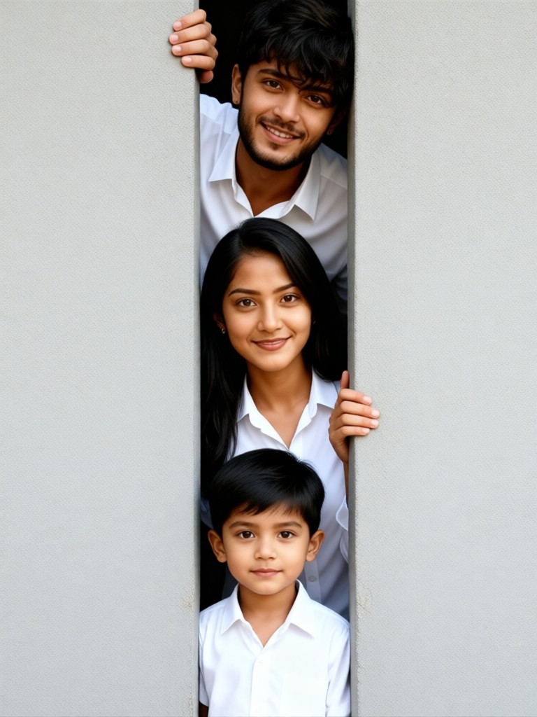 Family photo, quirky posture image